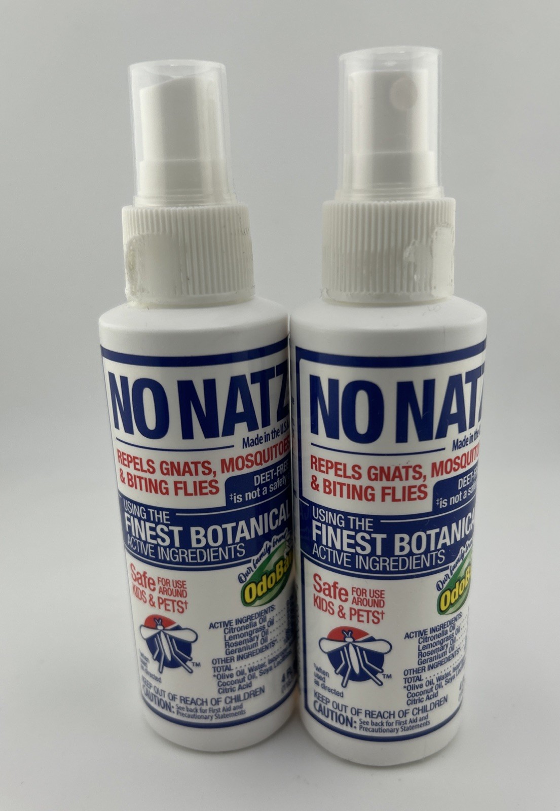 (2) No Natz 4oz Repellent Spray Gnats, Mosquitoes, No-See Ums & Flies DEET-FREE