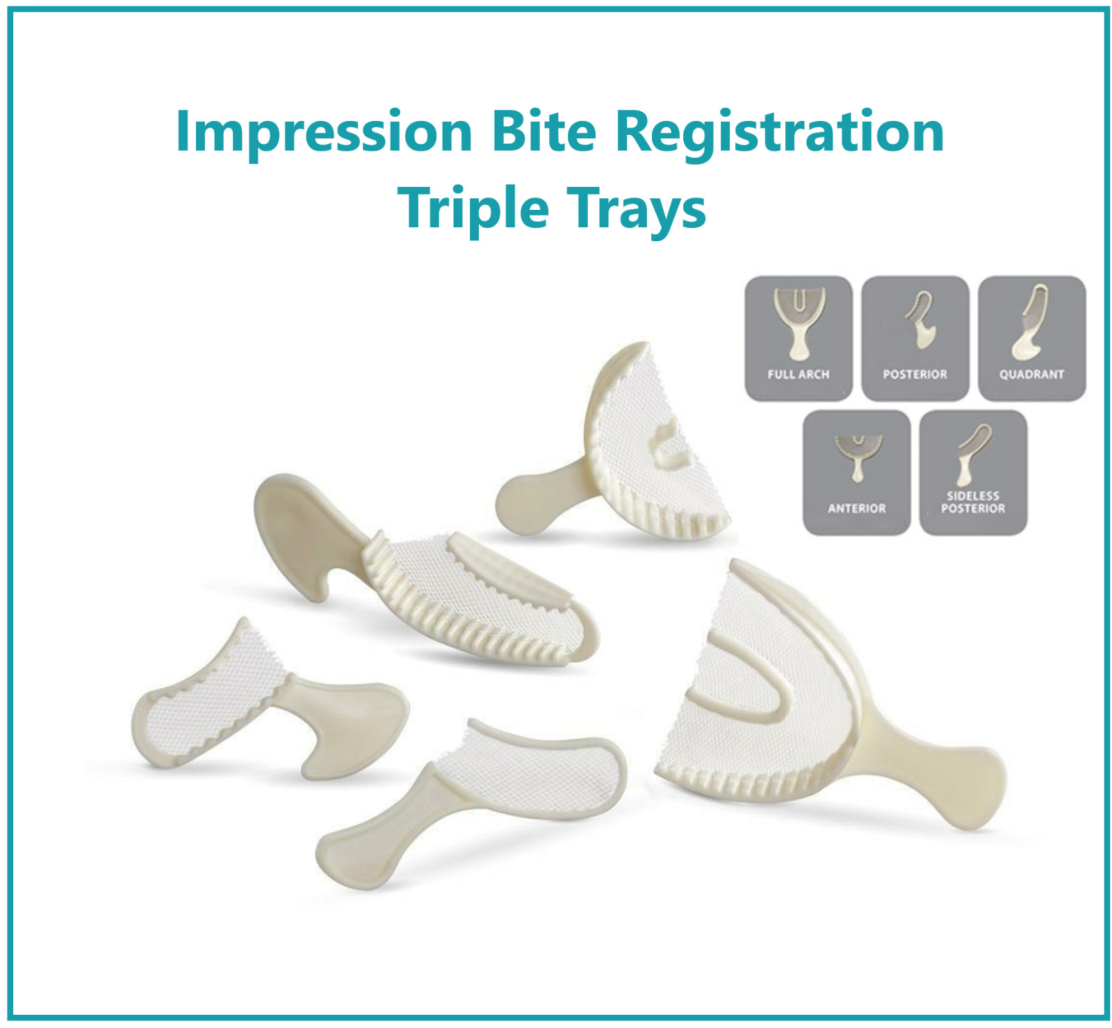 Dental Impression Bite Registration Triple Trays Mold (Choose Size & Quantity)