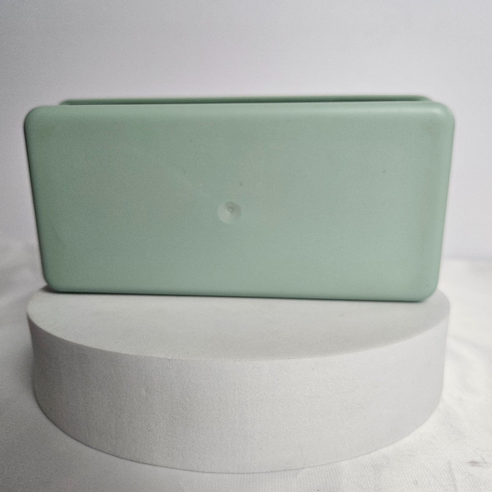 Vtg Sewing Box Vintage Mint Green Plastic Storage Case Mid Century Craft Retro
