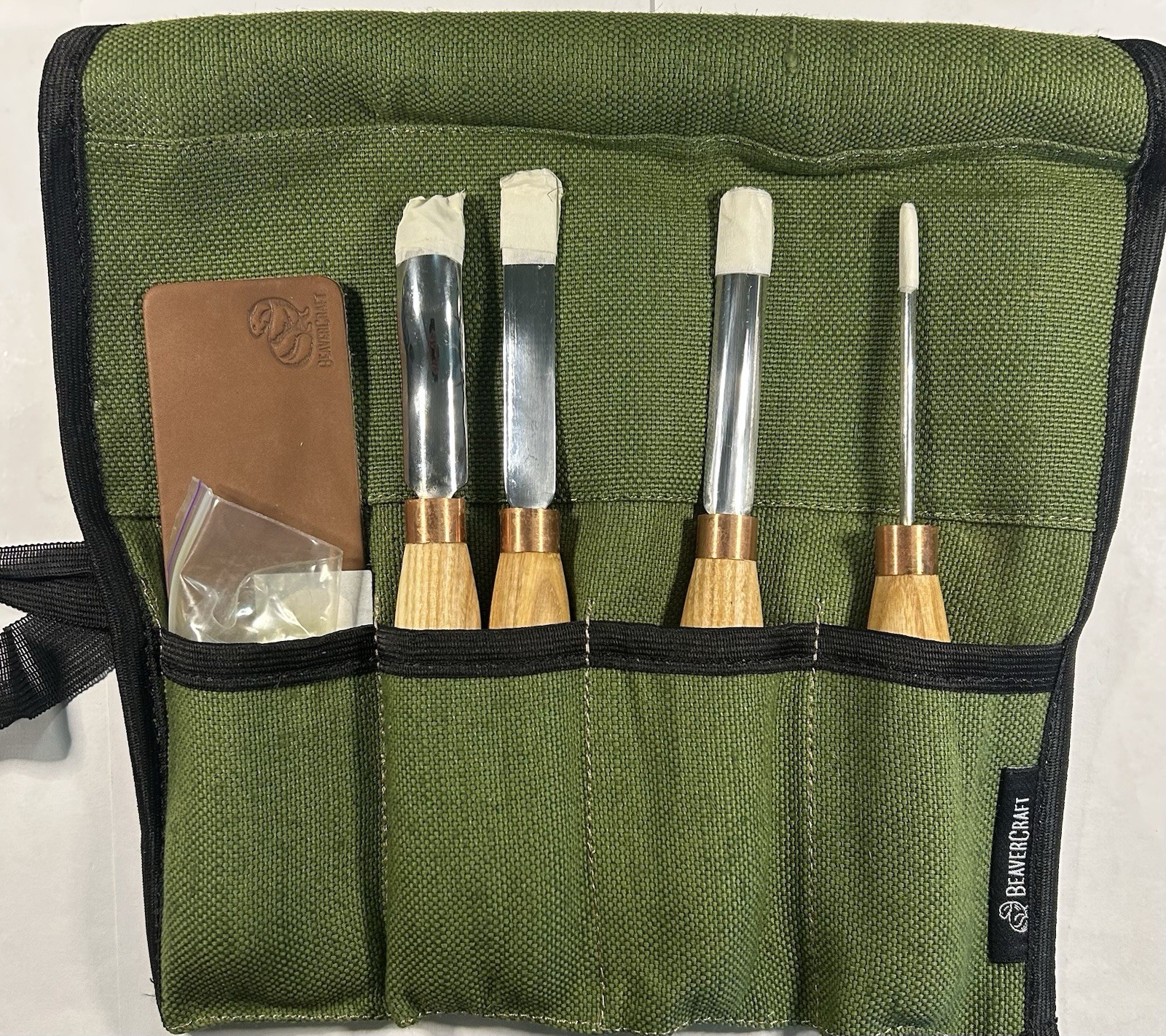 BeaverCraft SC01 Wood Carving Gouge Chisel Set Spoon Whittling Kit NEW in Pouch