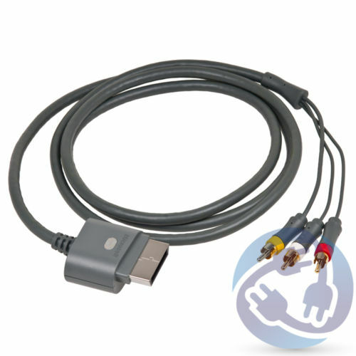 HD TV Premium RCA Composite AV A/V Cable Cord for Microsoft Xbox 360