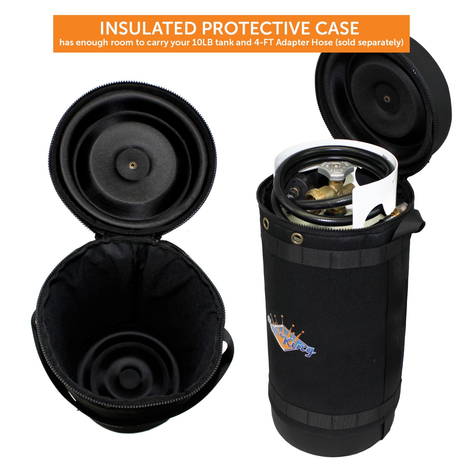 Flame King Gas Hauler for 10 lb. Propane Tank-Insulated Protective Carry Case