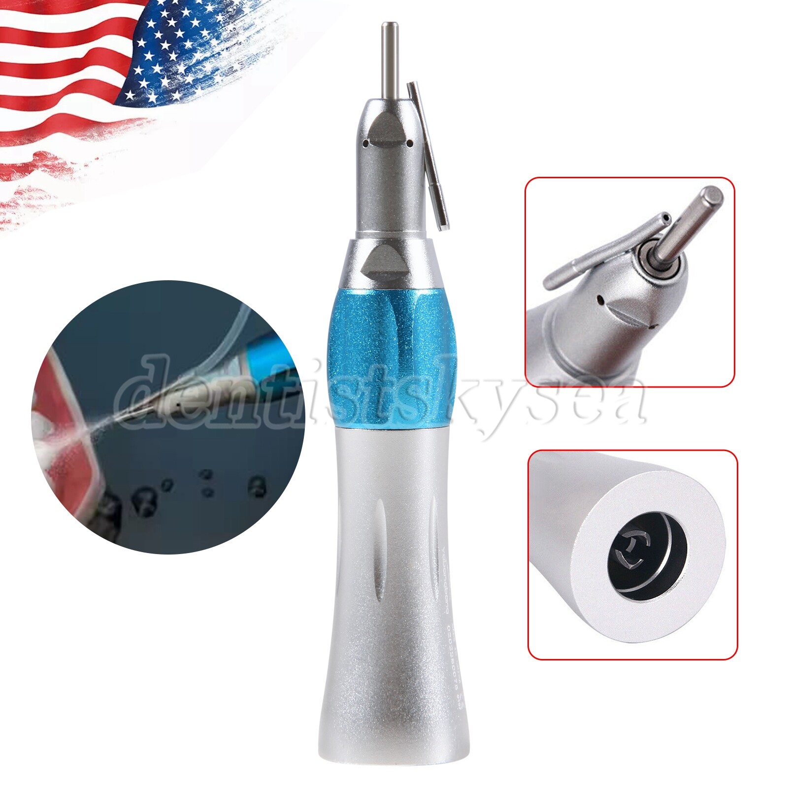 Dental 1:1 Surgical Implant Straight Handpiece With External Irrigation Pipe US