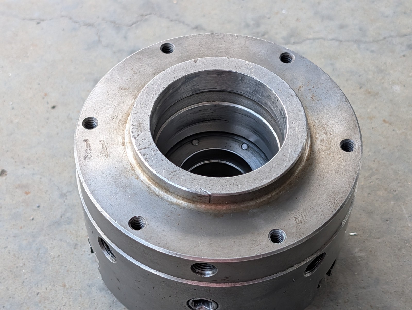 Hardinge Buck Chuck 5" 3-Jaw Adjust-Tru Lathe Chuck w/ Taper Lock Mount