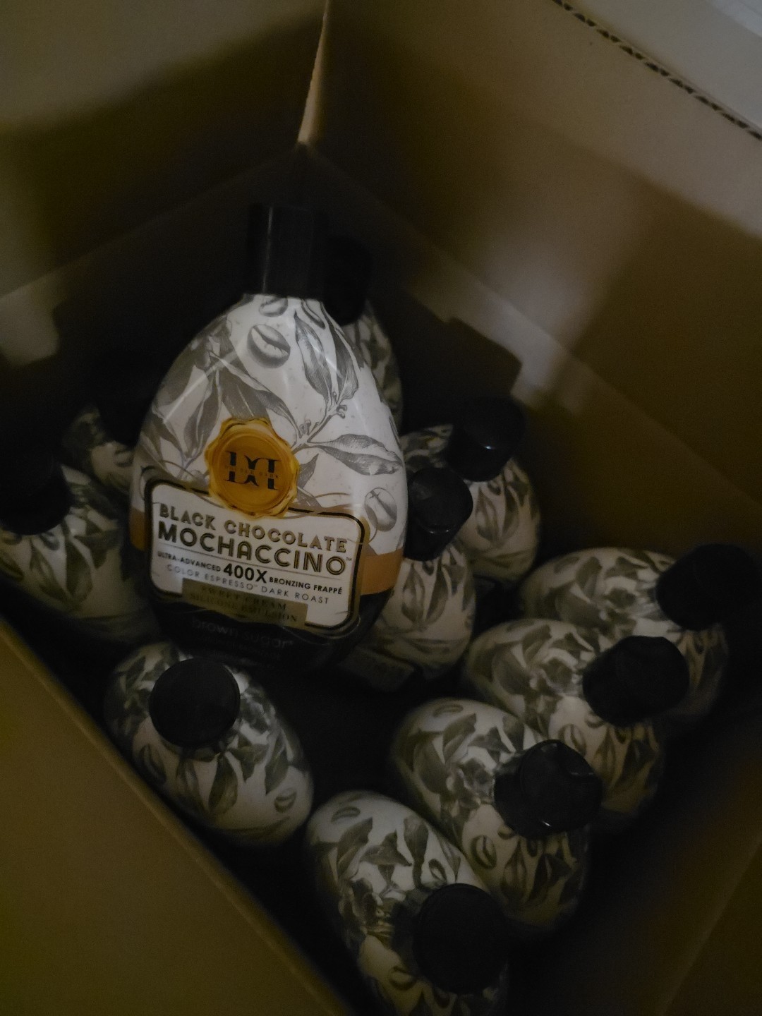 12 PACK - Black Chocolate 400X Espresso Dark Roast Bronzer Tanning Bed Lotion