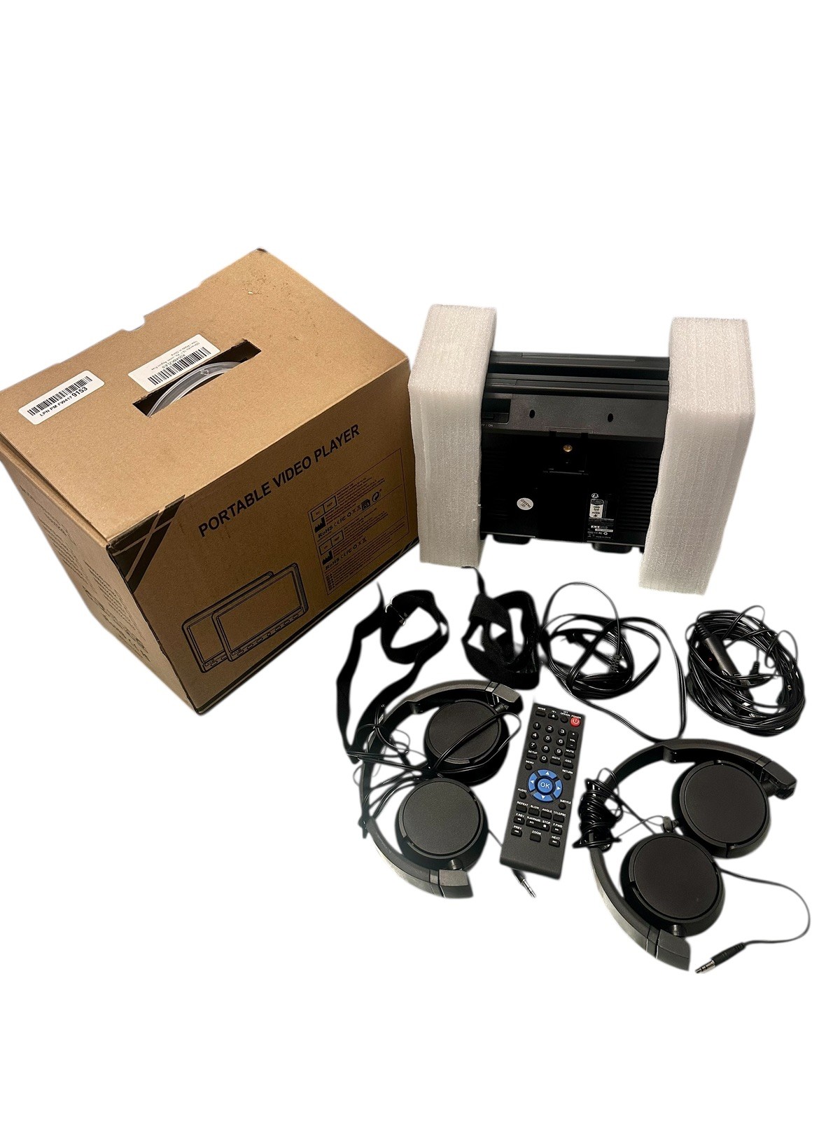 2x 10.5" Dual Screen Car DVD Player Portable Battery USB with Headsets READ Desc