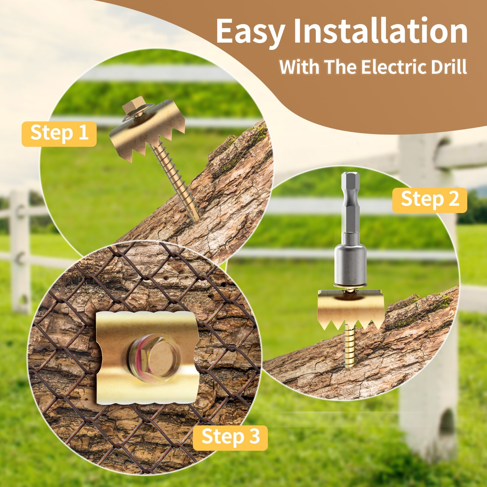 Fence Staples, Fence Nails for Wire Fence and Softwoods, Reusable Fence Fastener