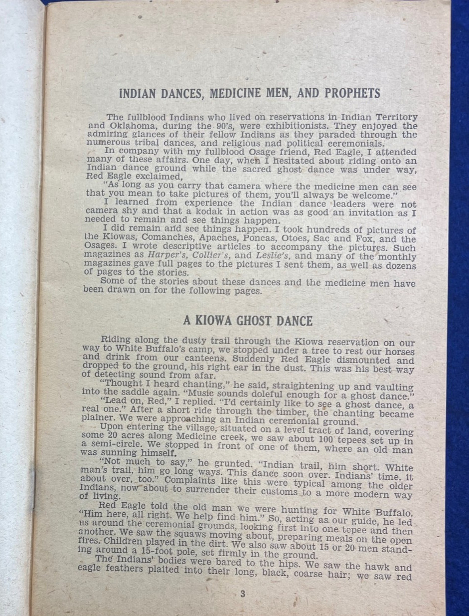 Native American Ghost Dance Medicine Men Prophet Kiowa Comanche Fox Osage Book