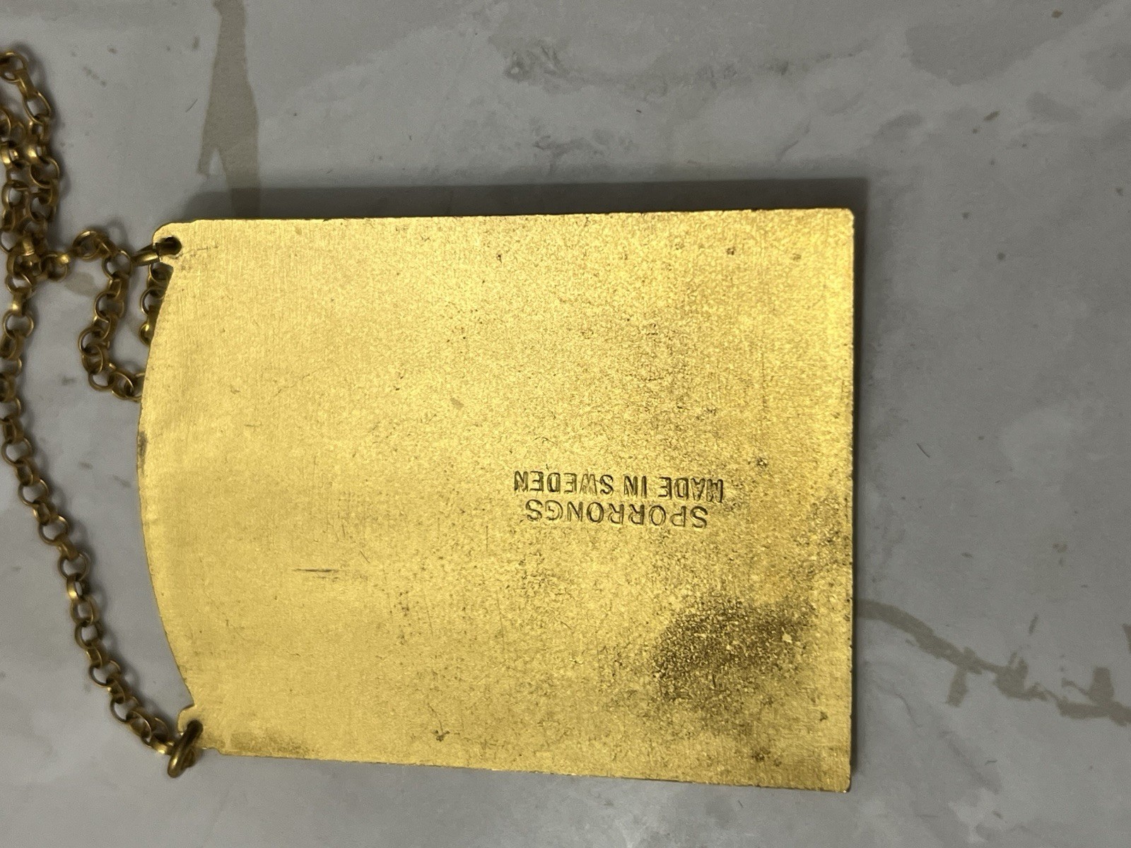 The "21" Club New York NYC Restaurant Gilt Bronze 3 Set Decanter Tags New In Box