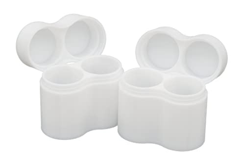 Slimline CR123 Battery Case, Compact Durable TPU Organizer Holds 2 Batteries