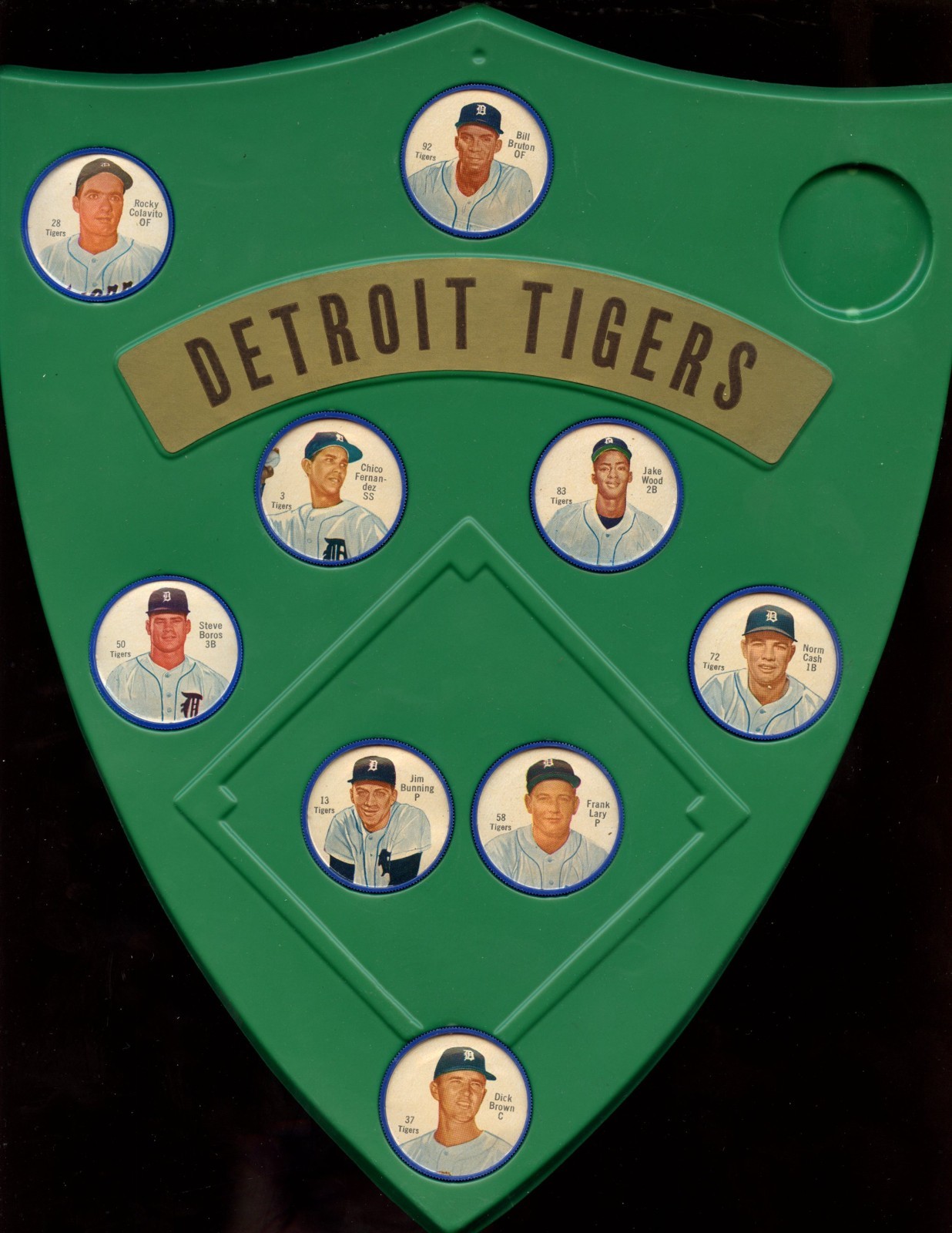 1962 Salada Baseball Coin Team Shield Detroit Tigers (-1)