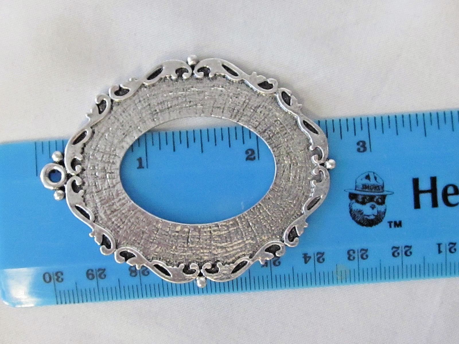 4pc Will Hold 40x30 up to 53x43mm Cameo Cabochon Antique Silver Pendant Settings