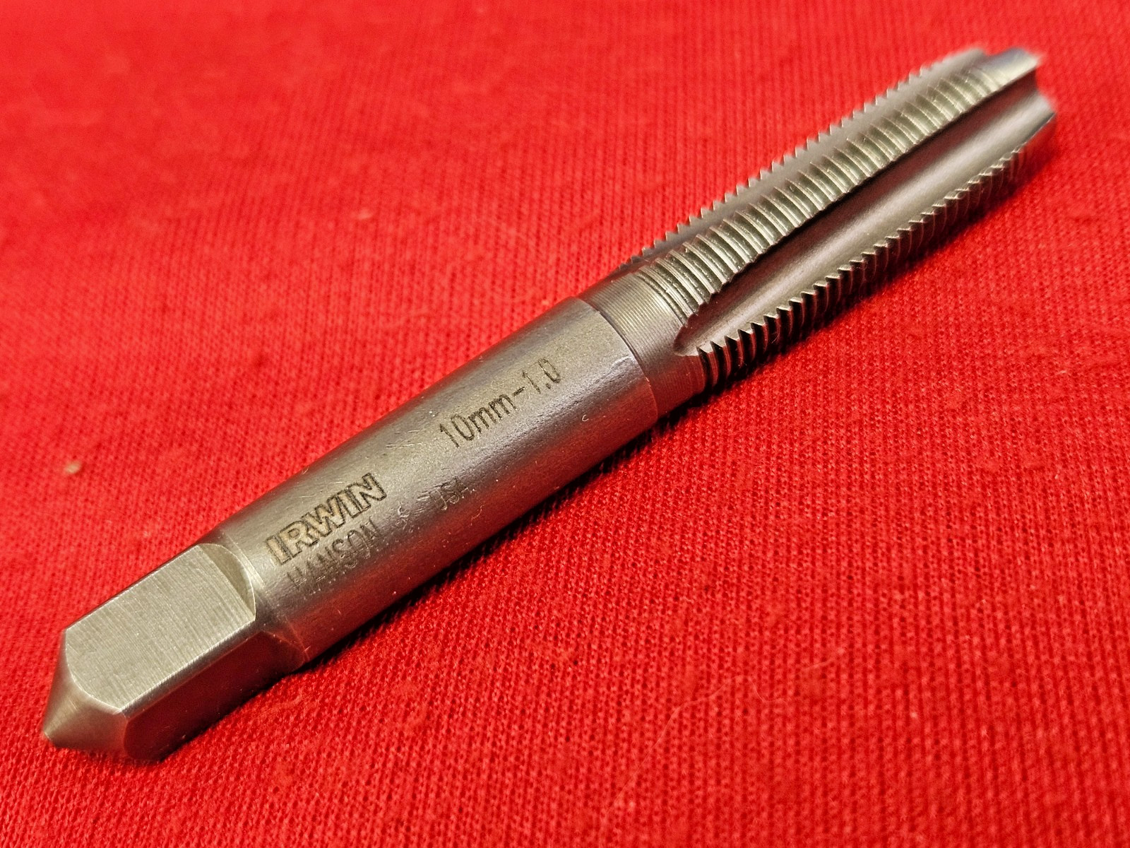 M10 X 1.0 Tap Metric 10MM Carbon Steel Plug Tap Irwin Hanson 1738 4 FL