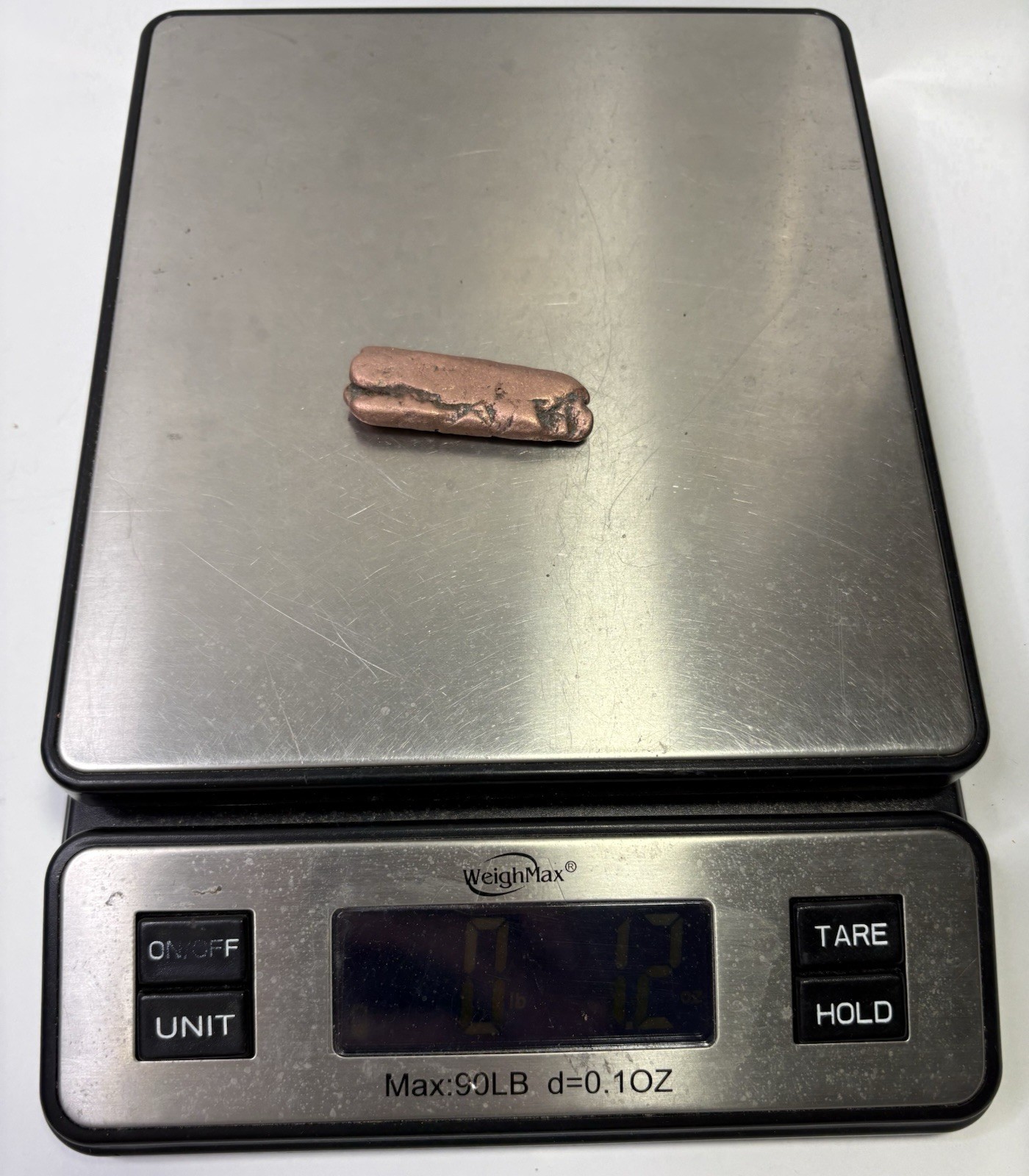 Pure Native Michigan Solid Copper Nugget Specimen Keweenaw Peninsula Mineral