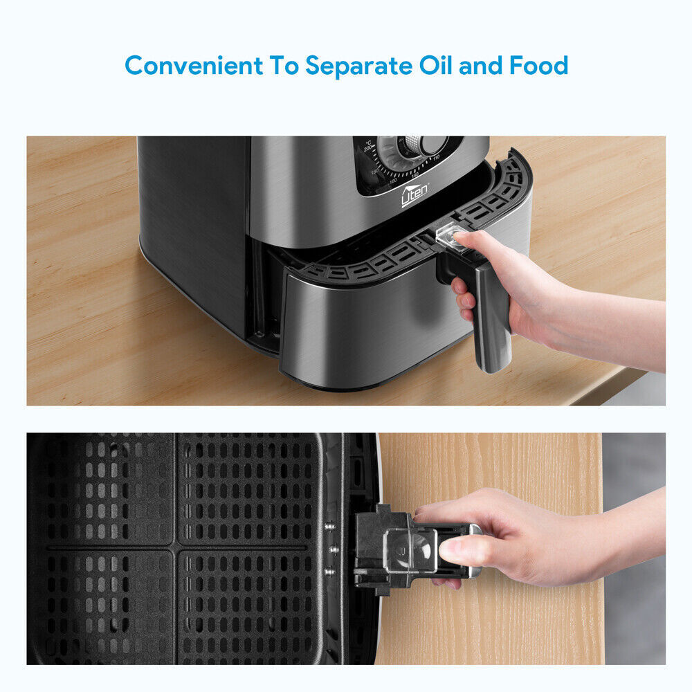 Uten Air Fryer 5.8Qt Large Capacity 5.5L Smart Electric Hot Airfryer Oven Cooker