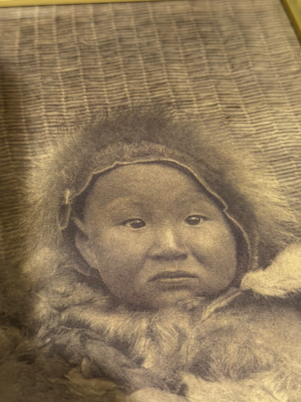 VINTAGE EDWARD CURTIS PHOTO / WOMAN & CHILD NUNIVAK/ ALASKA INUIT, ESKIMO