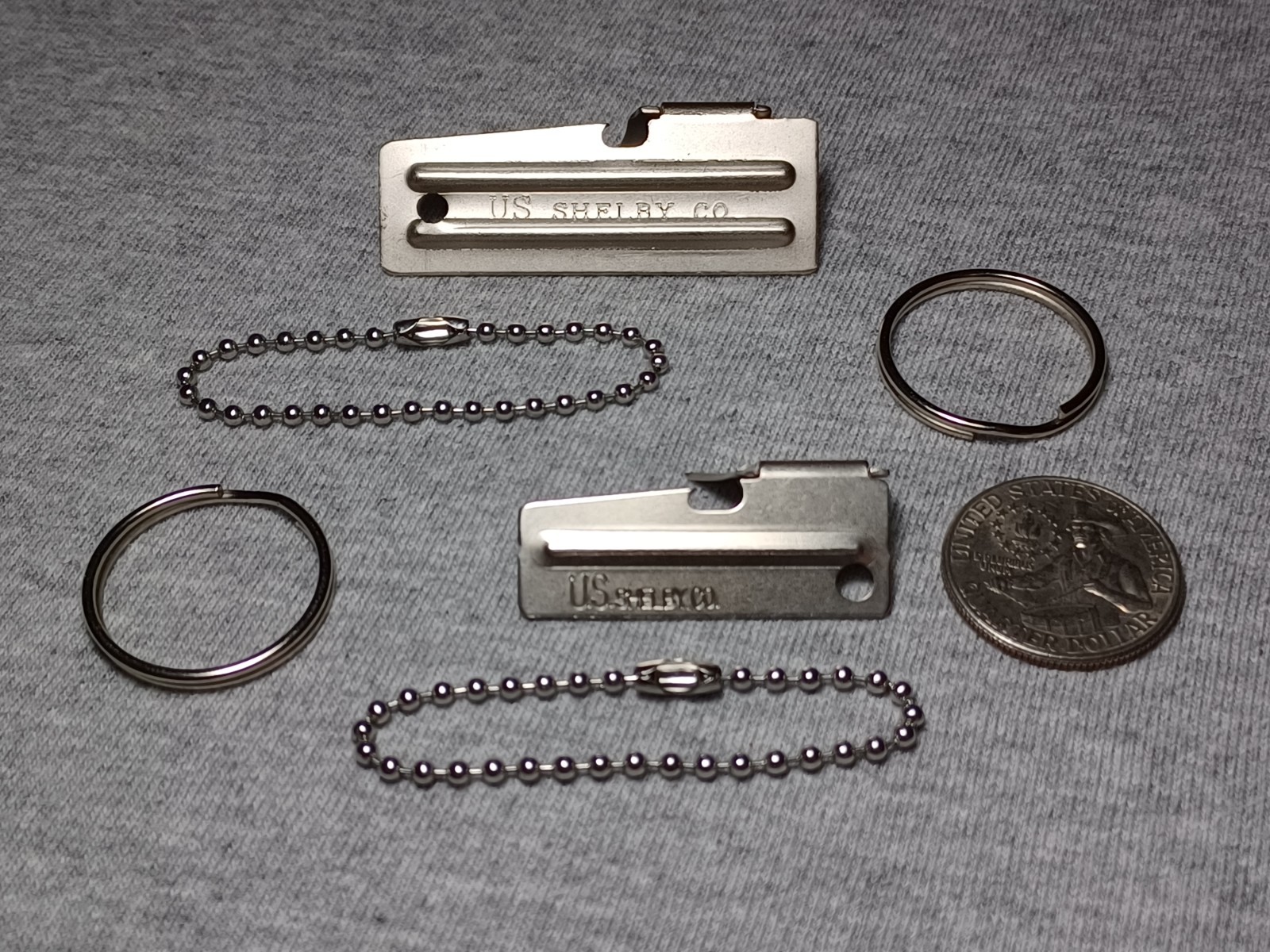 P38 P51 Original US Shelby Can Opener, Emergency Tool with Key Chain or Key Ring