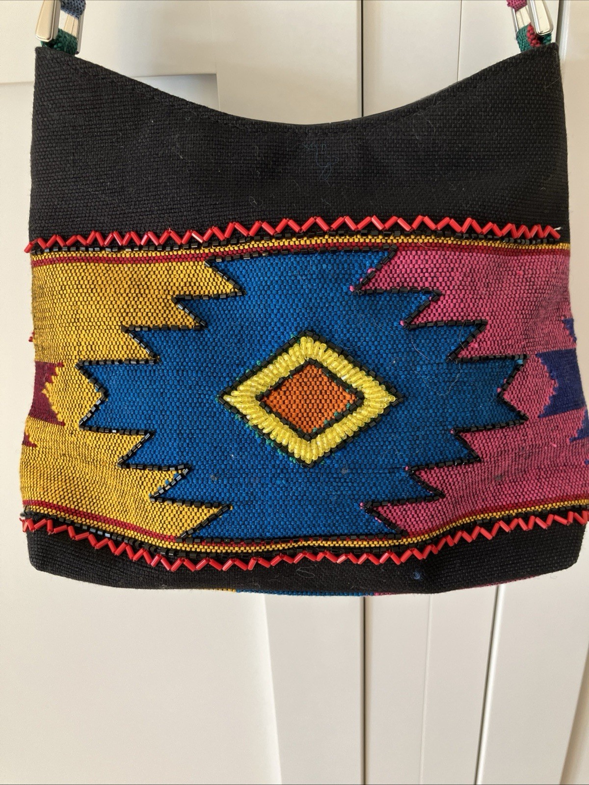 Isabella Fiore Purse, Beaded, Southwestern, Navajo, Aztec, Tapestry