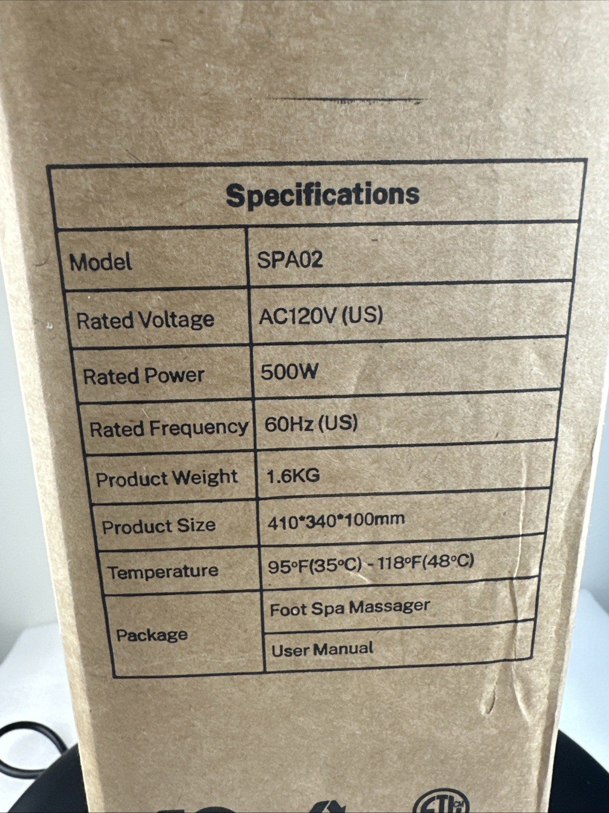 Collapsible Foot Spa with Heat, Bubble, Red Light & Temp Control - Foot Bath