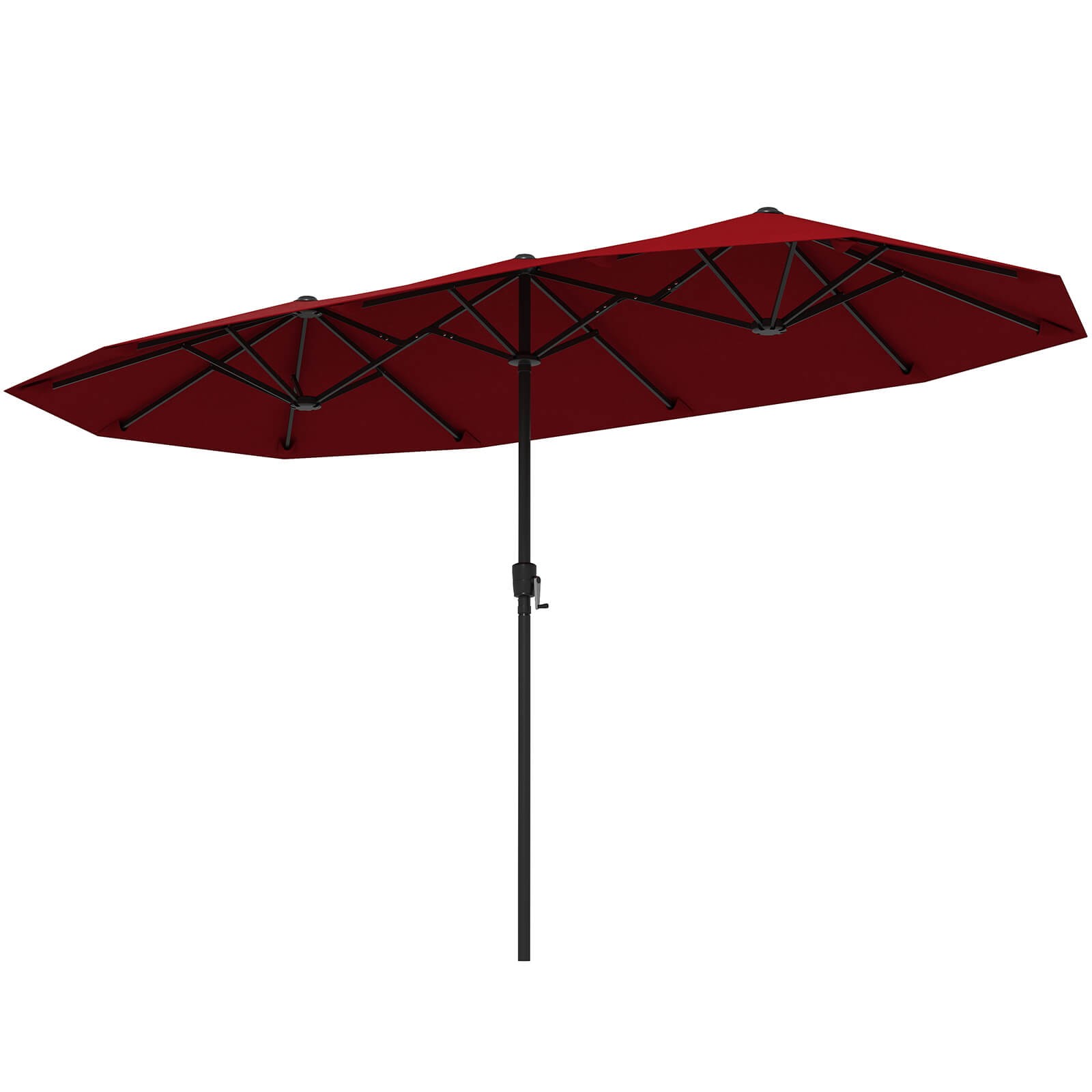13 FT Large Patio Umbrella Outdoor Double-Sided Table Market Umbrella for Garden