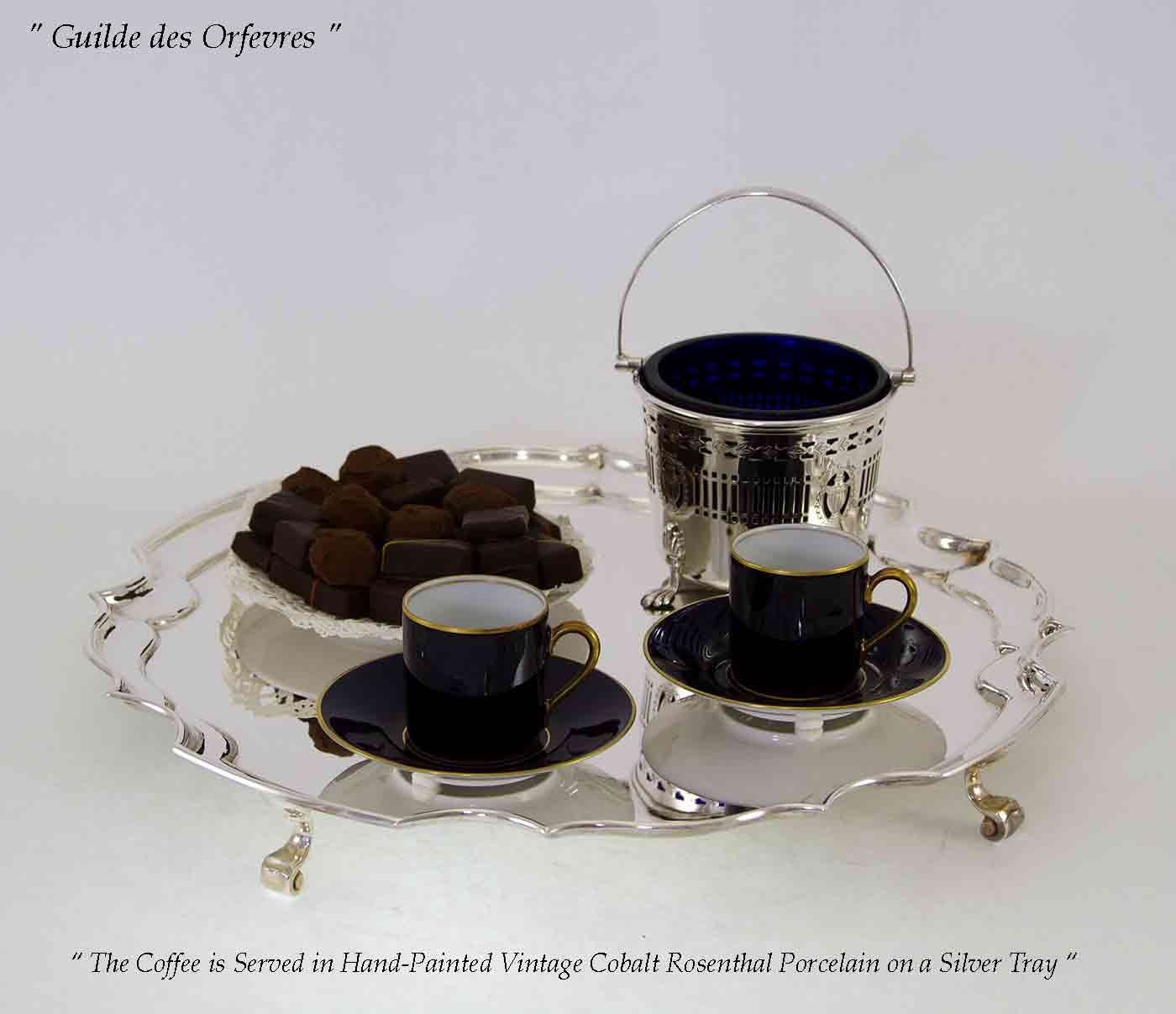 Silver Chippendale Salver 14 in. with Feet