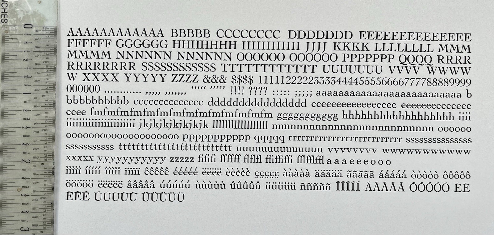 New Letterpress Type - 12 point Cochin roman with Accents (Diacritical Marks)