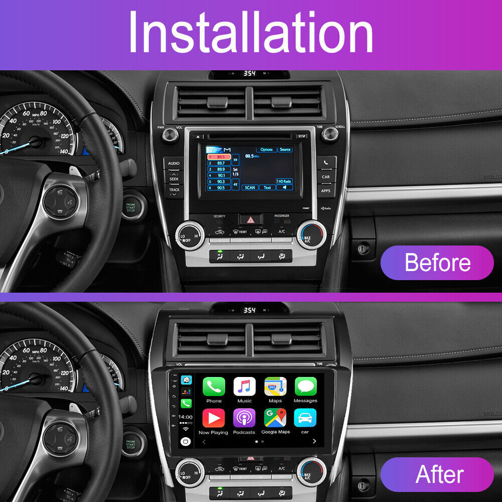 For 2012-2014 Toyota Camry Radio Car Apple Carplay Android GPS Navigation 2+32GB
