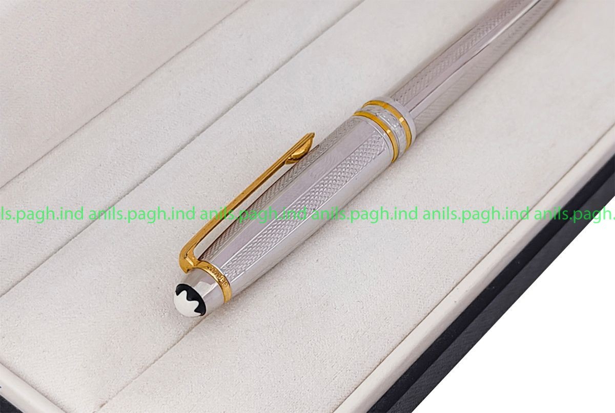 Refurbished# Montblanc Meisterstuck Solitaire 163 Ballpoint Pen with Gold Trim