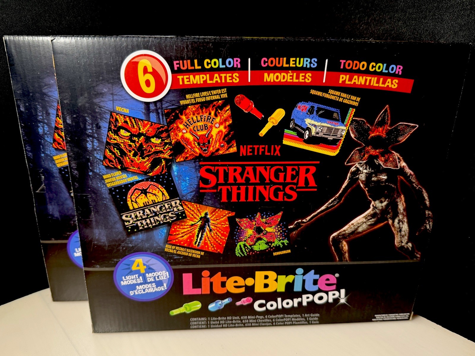 NETFLIX Stranger Things Lite-Brite Season 5 ColorPop 650 Pegs NEW IN HAND SEALED