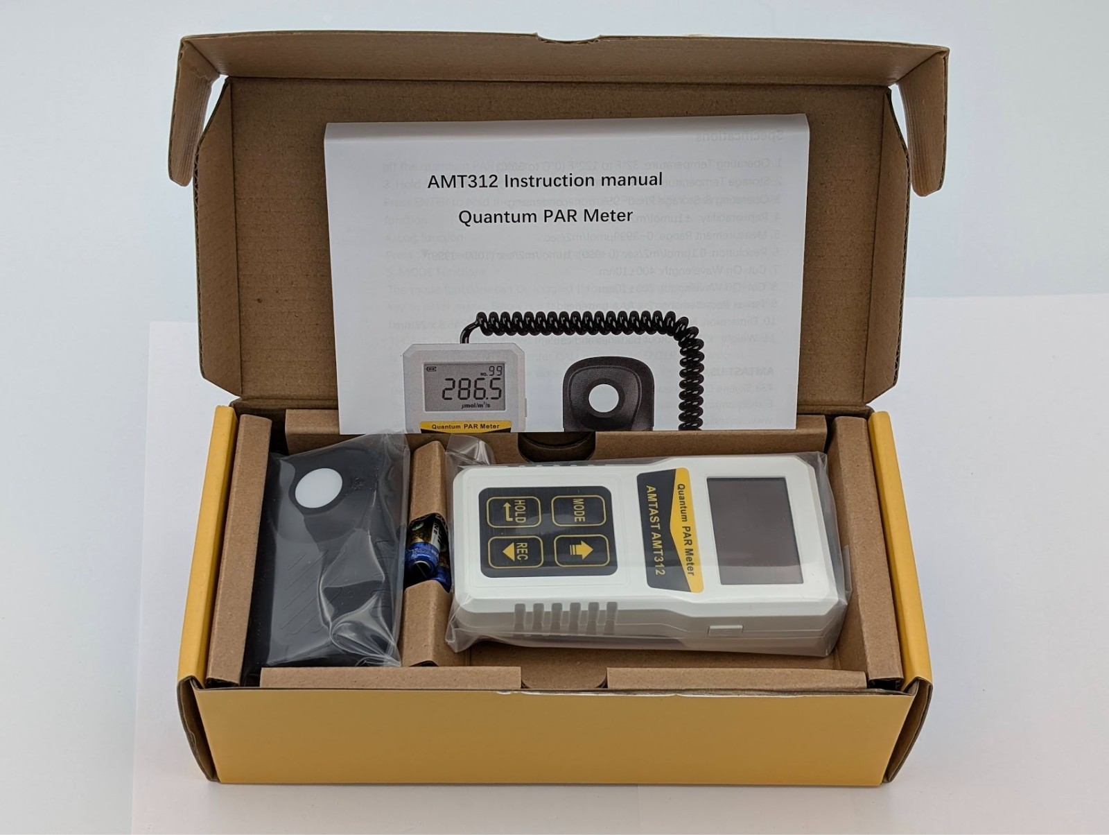 Advanced Quantum Sensor PAR Meter (Micromoles), Measure Light Intensity AMT312