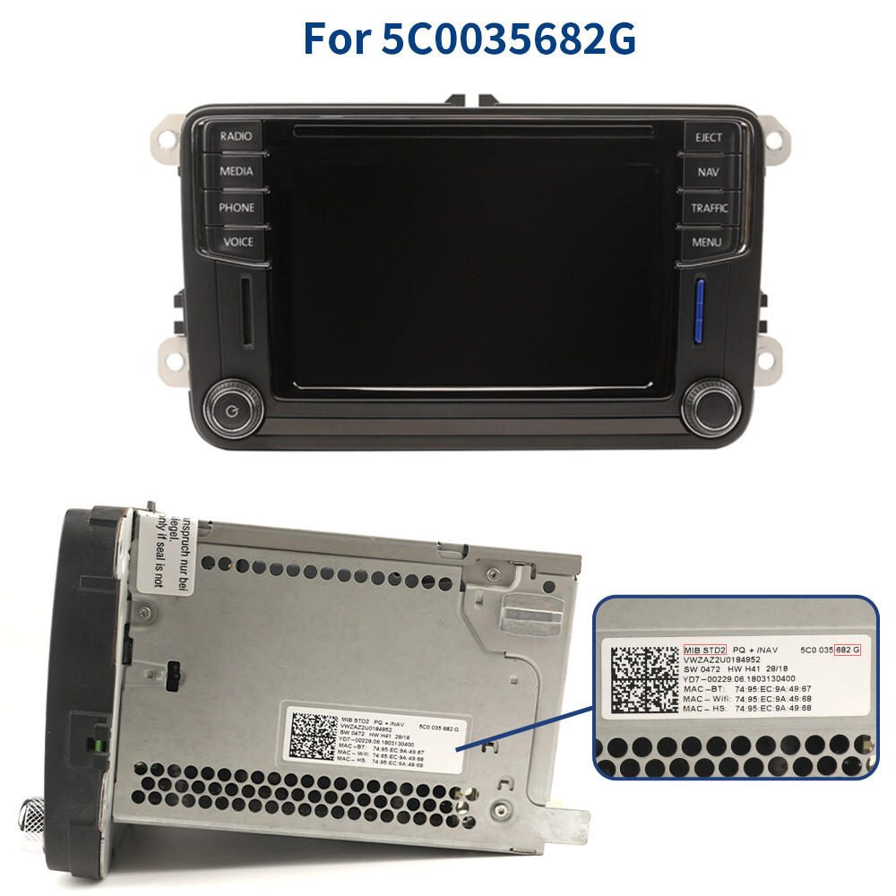 MIB STD2 682 PQ Touch Screen Digitizer Glass Replacement for LCD display For VW
