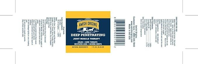 Amish Origins Maximum Strength Deep Penetrating Pain Relieving Ointment