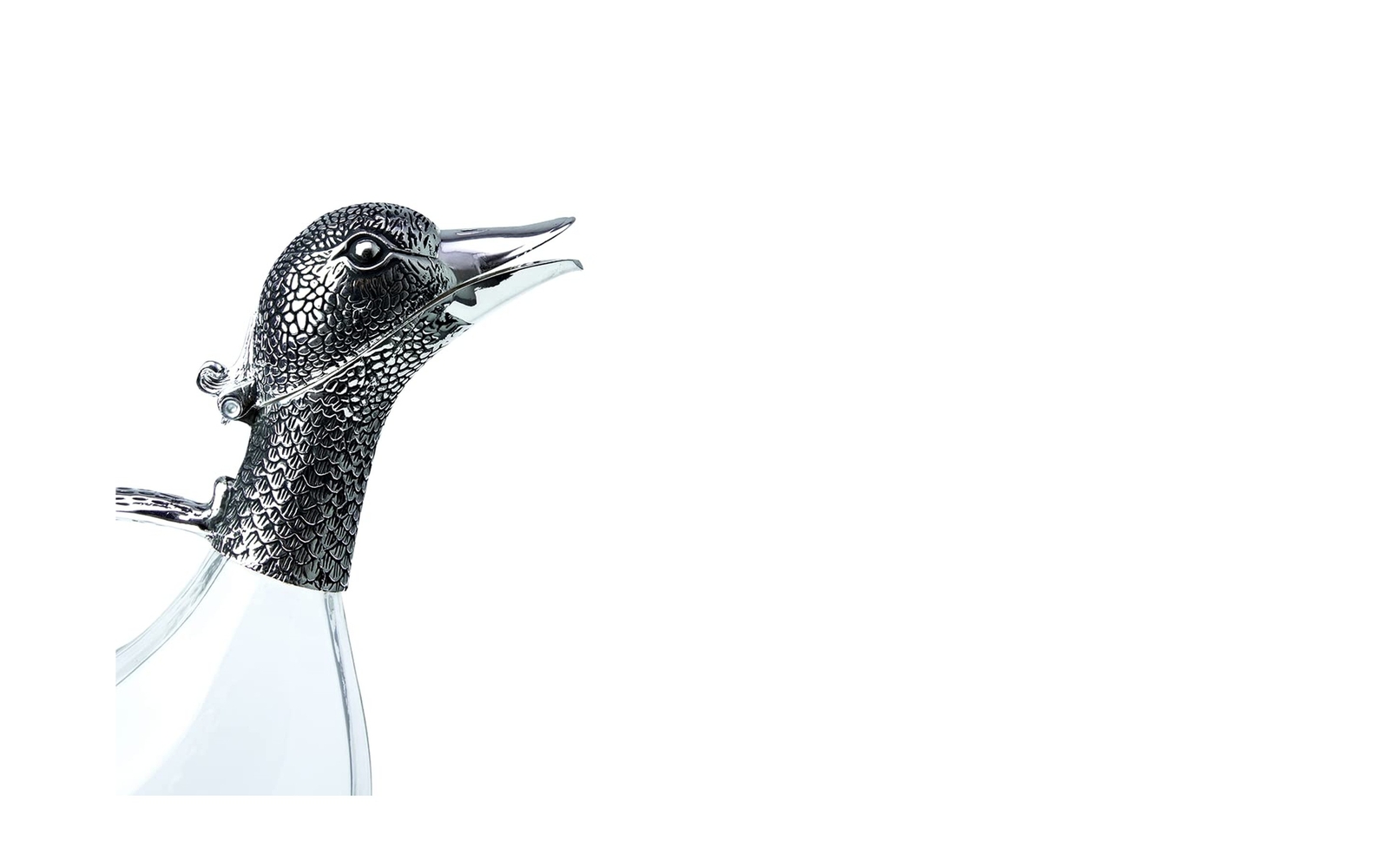 Regent Silverplated Duck Decanter 25.3 oz, 750ml Red Wine Carafe, Wine Gift, ...