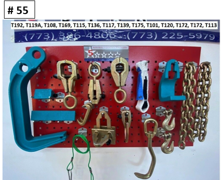 SET#55 - 16 PIECE HEAVY DUTY AUTO BODY FRAME MACHINE PULLING TOOLS AND CLAMPS