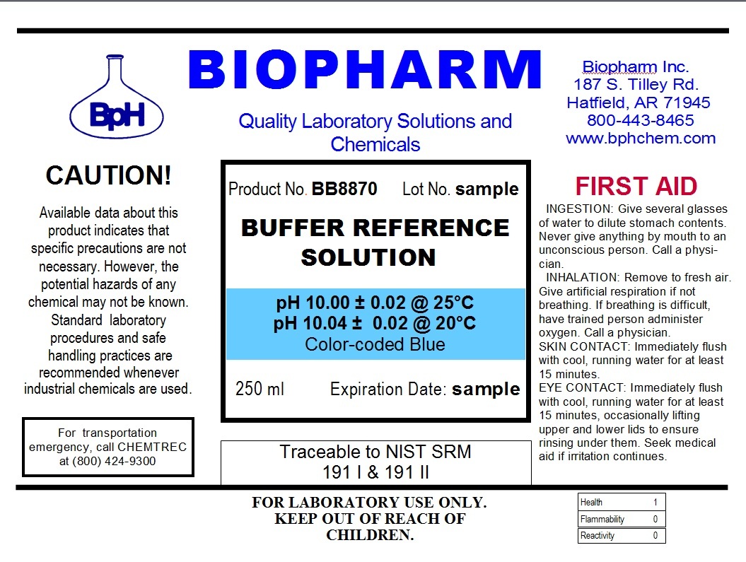Biopharm Buffer Calibration Solution (4) each 8oz bottles pH 4, 7, 10, and ES