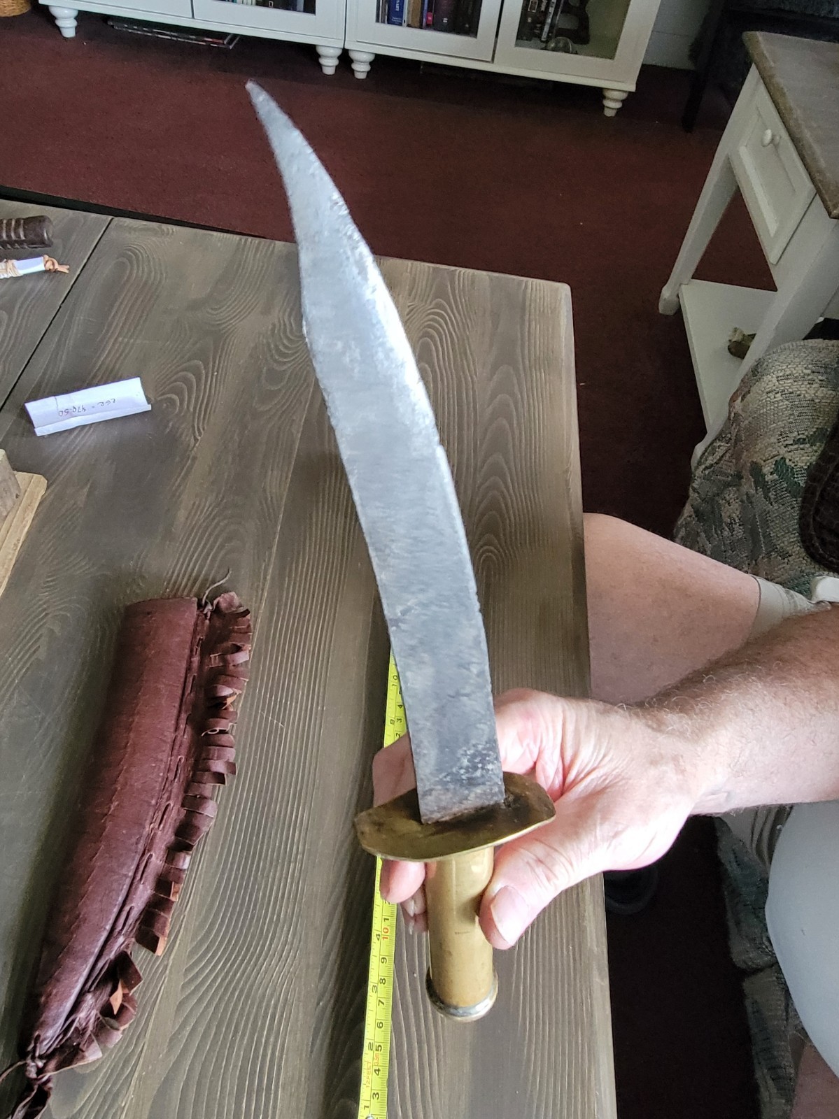 Civil War Brass Handle Bowie Fighting Knife Used Free Shipping