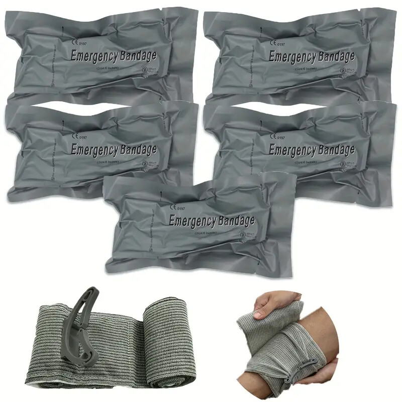 Israeli Style Trauma Bandage 5 Pack 6-Inch Emergency Dressing