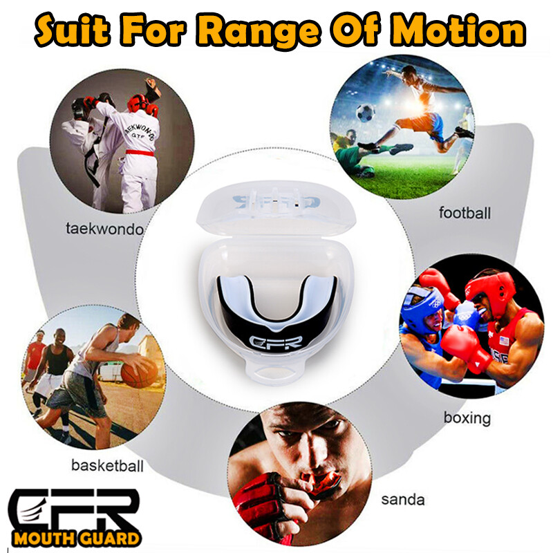 CFR Adults Boxing Mouth Guard Teeth Protector Mouthpiece MMA Sports With Case
