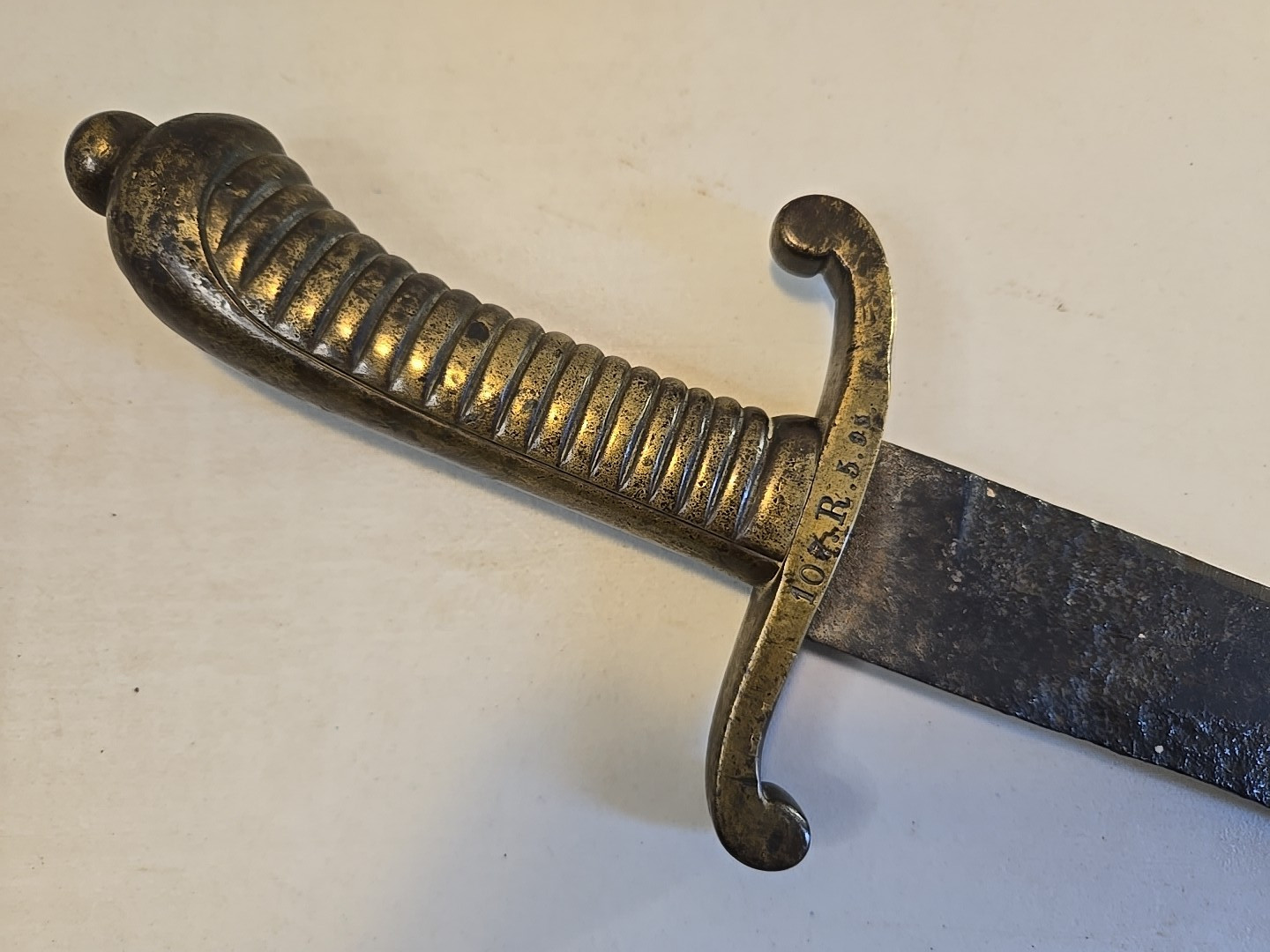 Model 1845 German Prussian Infantry Fusilier Falchion Hanger Short Sword Saber