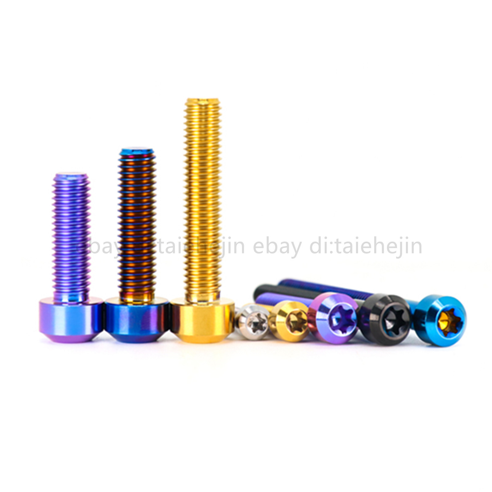 Titanium Bolt M8x10 15 20 25 30 35 40 45 50mm Chamfered Round Torx Head Screws