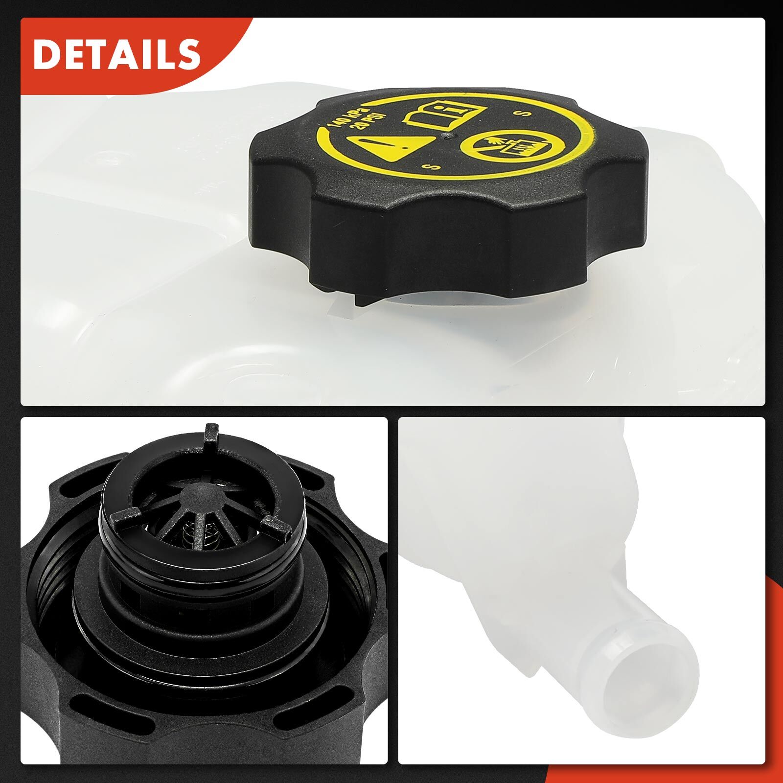Engine Coolant Reservoir Expansion Tank w/Cap 20PSI for Chevy Cruze Buick Verano