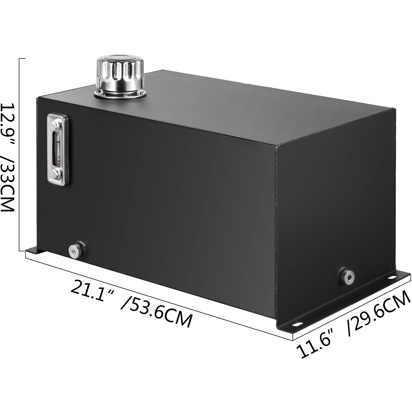 Hydraulic Reservoir Oil Tank Fuel Tank 10 Gal Steel with Filter& Tank Gauge