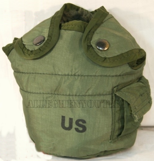 US Military Army 1 QT CANTEEN COVER 1 Quart Pouch w Alice Clips OD NYLON VGC
