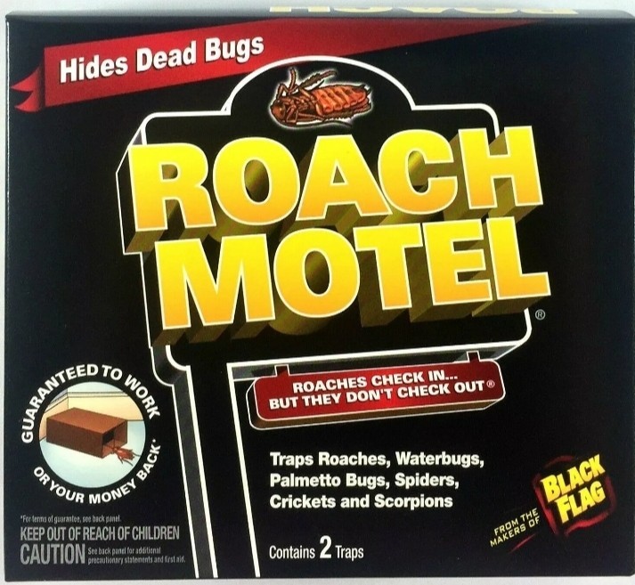 8 PK Black Flag Roach Motels Cockroach Bug bait Glue Trap Spider Motel