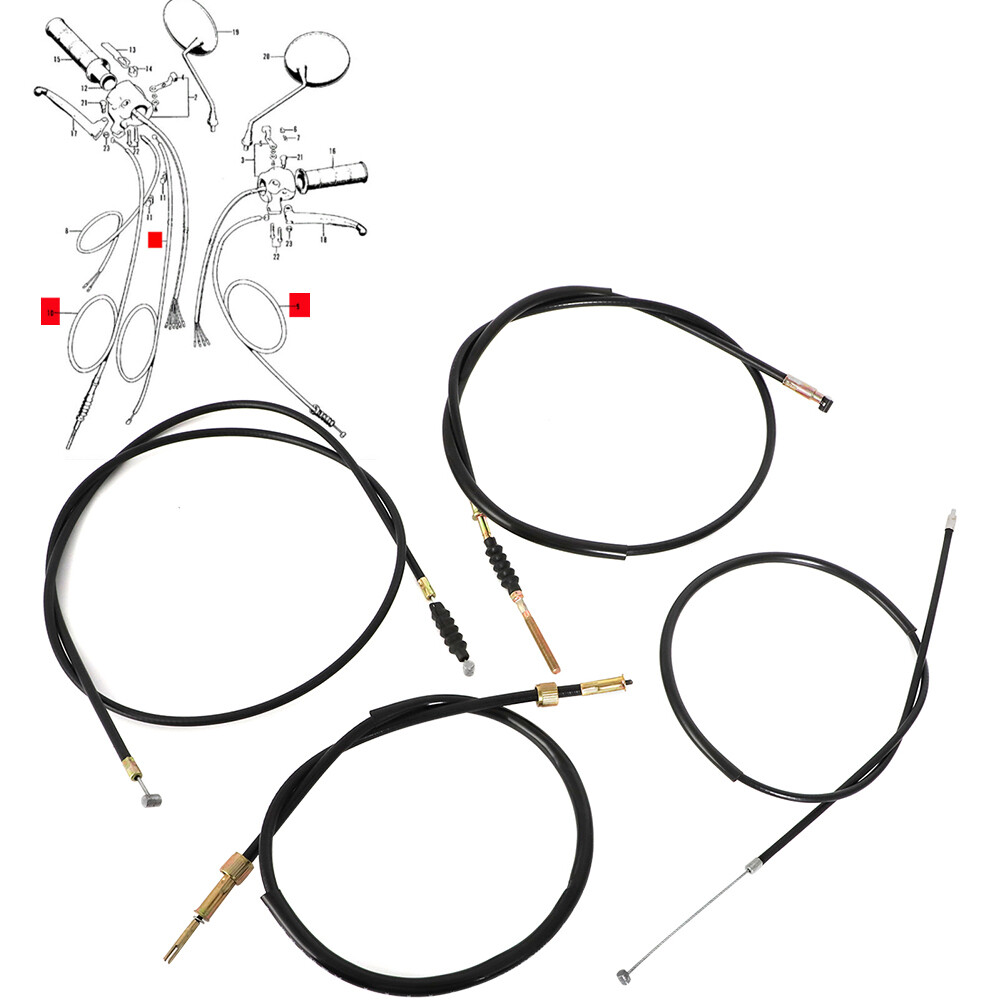For Honda CT90 Brake Cable Throttle Cable Speedometer Cable Trail 90 1972-74 US