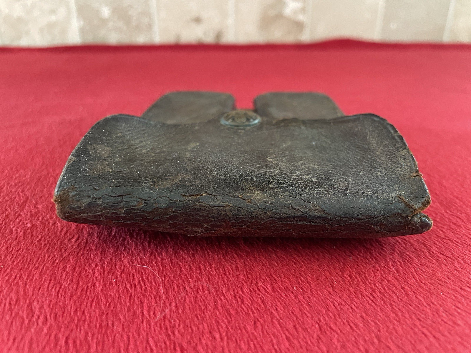 WWI US Army .45 Ammo Pouch R.I.A. 1913 Rimless Eagle Snap Colt Leather Magazine