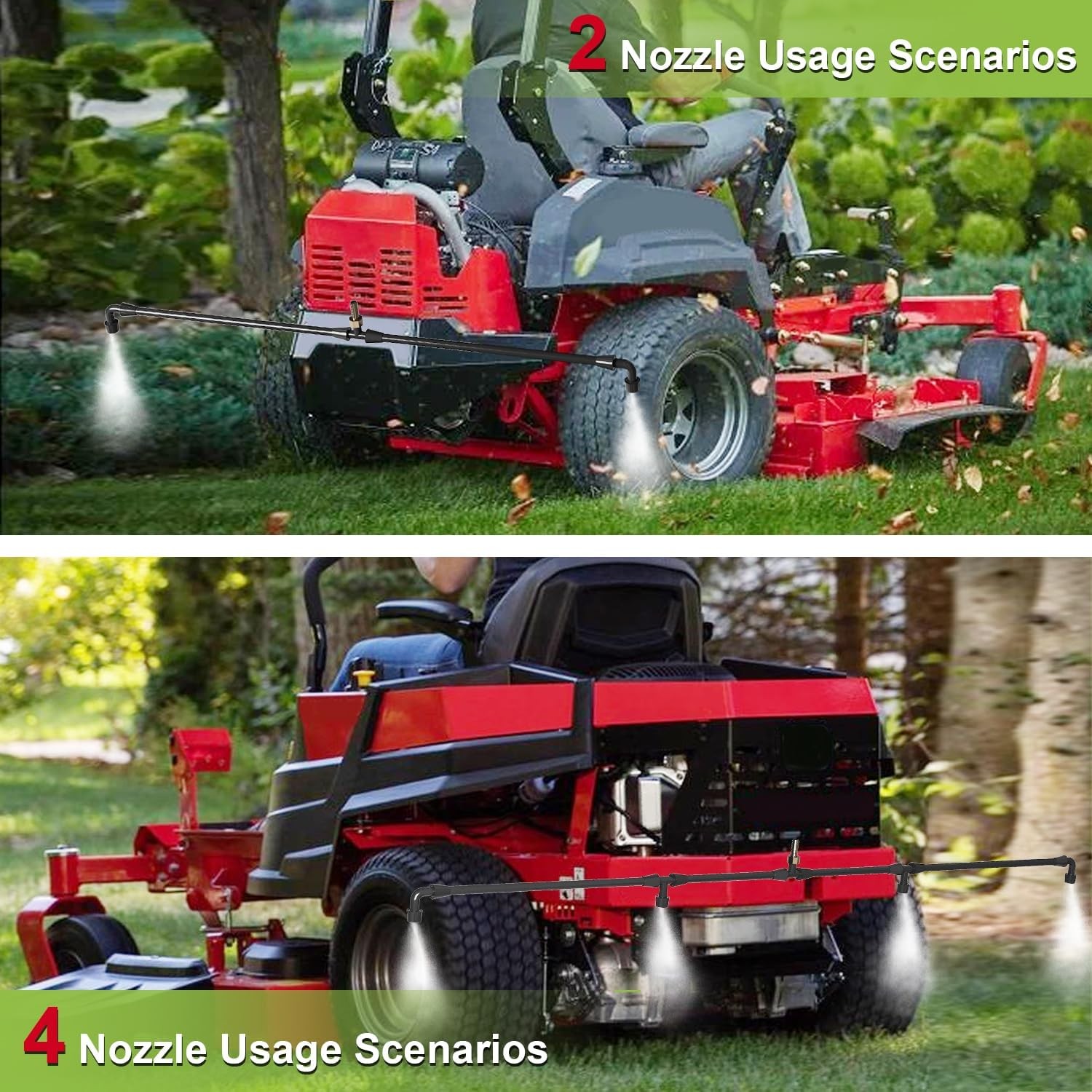 4-Nozzle Boom Sprayer Wand, Brass Fitting Sprayer, Wide-Coverage Agricultural