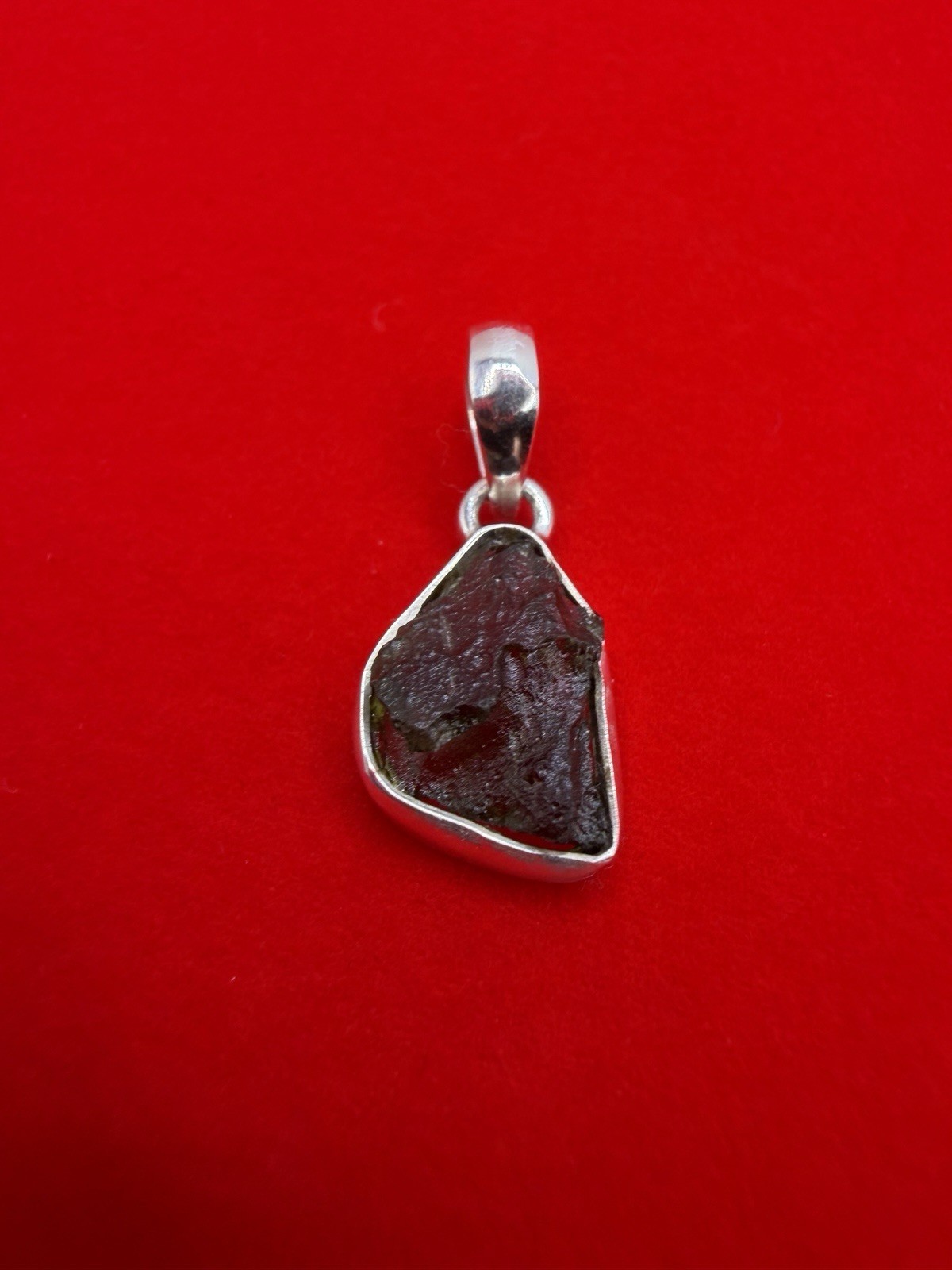 Moldavite Tektite Pendant, Czech Republic, Authentic Moldavite, 1.83g