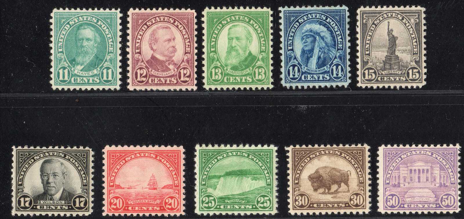 1931 US SC 692-701 Set of 10 Rotary 11x10.5 - OGMLH complete set F/VF - XF value