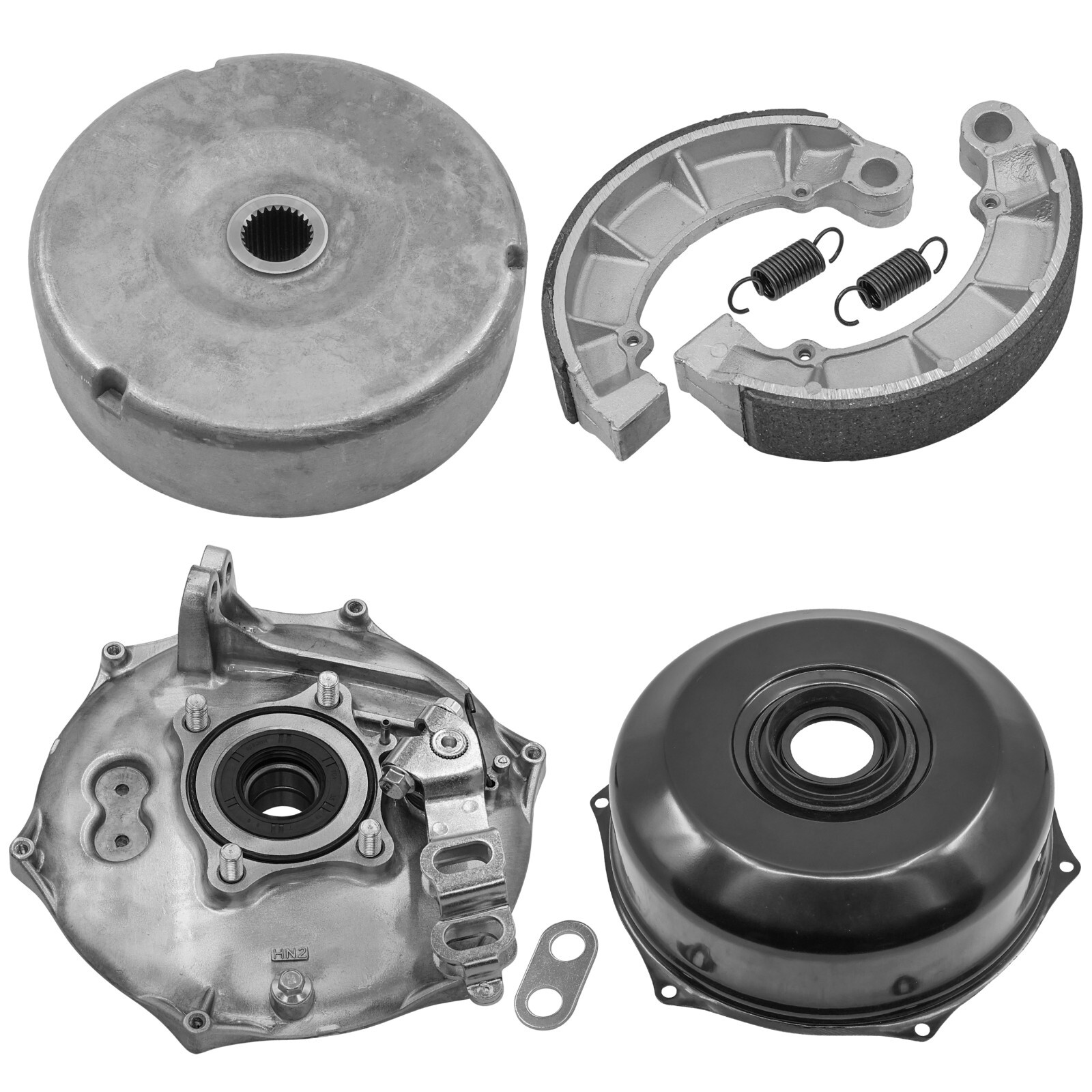 2001-14 Rear Brake Panel & Drums With Shoe For Honda Foreman Rubicon 500 TRX500